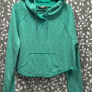 Under Armour Women's Green Cropped Hoodie with fringe
